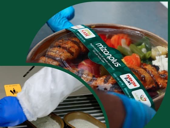 Portion container being sealed